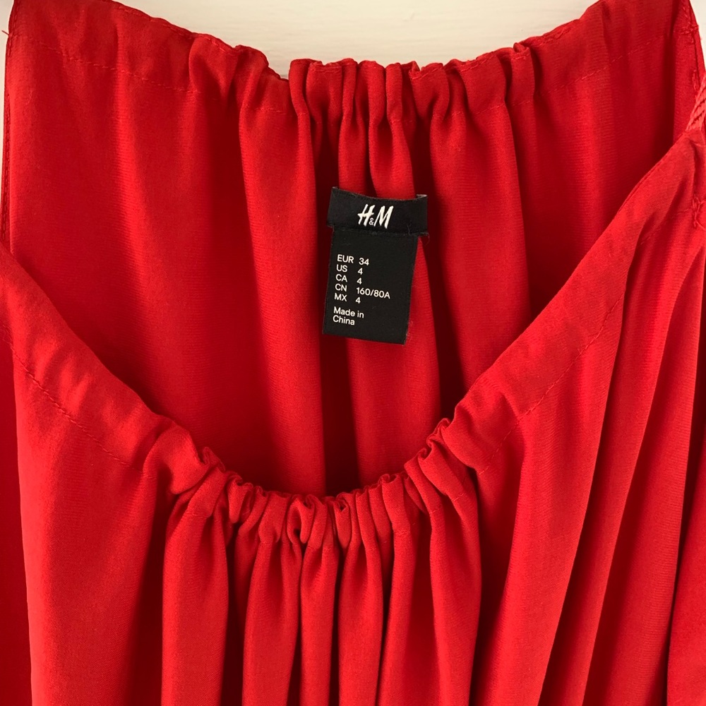 COPY - H&M Red Satin Gown, Draped, Limited Edition - Picture 6 of 6